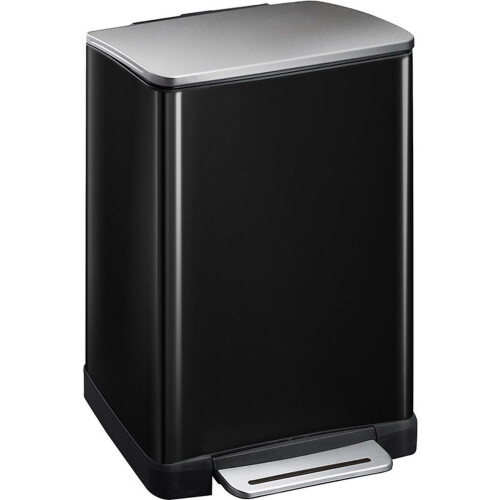 EKO E-Cube - Pedaalemmer 40 liter - RVS zwart glanzend en mat