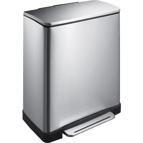 EKO E-Cube - Pedaalemmer 50L - Soft Close Fingerprintproof - Mat RVS