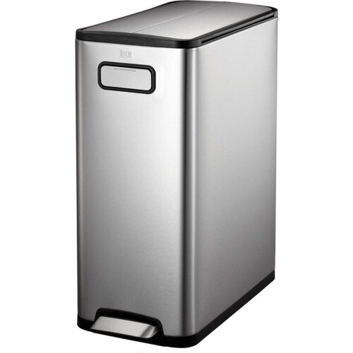 EKO Ecofly - Pedaalemmer 45L - Vleugeldeksel Soft Close Fingerprintproof - Mat RVS