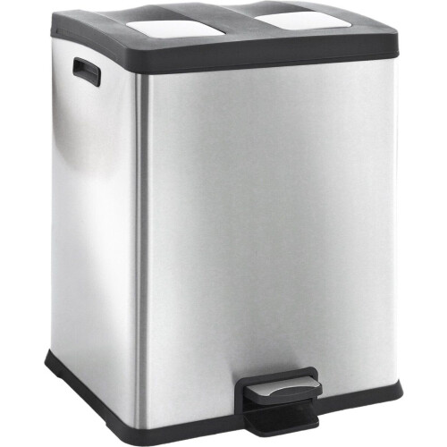 EKO Rejoice - Pedaalemmer - 2x30L - Soft Close - Mat RVS