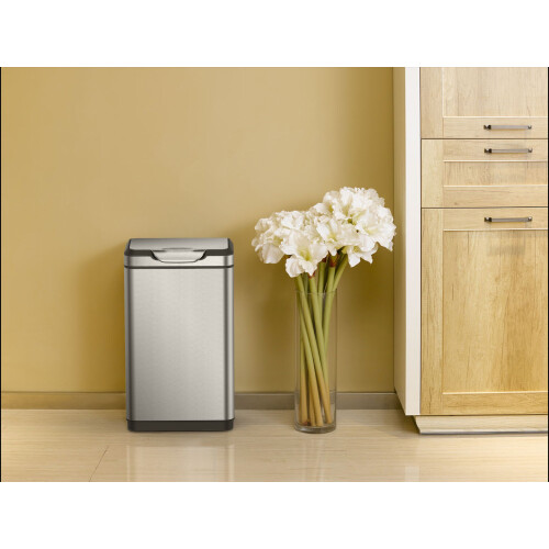EKO - Touch Pro 45 liter - Stainless steel Plastic - mat RVS - Prullenbak