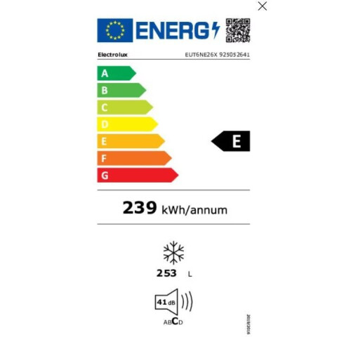 Electrolux EUT6NE26X - Diepvrieskast - No Frost - Staal