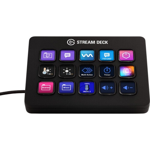 Elgato Stream Deck MK.2 - Macro toetsenbord - 15 aanpasbare LCD-toetsen - Zwart