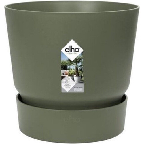 Elho Greenville Rond 47 - Grote Bloempot voor Buiten met Waterreservoir -Ø 47 x H 44 cm - Blad groen Tweedehands