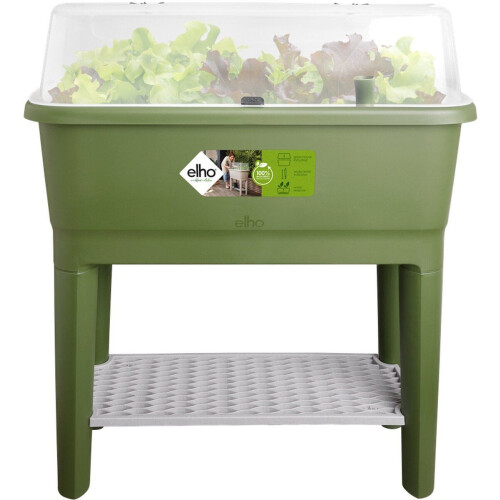 Elho Noa Kweektafel 80 - Kweekbak op Poten - Waterreservoir - Ø 78.5 x H 34.2 cm - Mosgroen