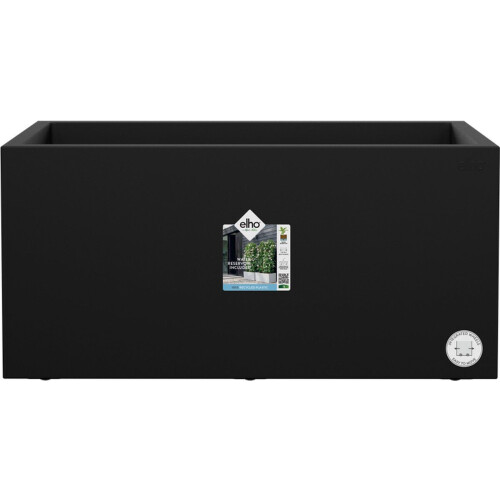 Elho Vivo Next Lang 60 - Plantenbak voor Binnen&Buiten - 100% Gerecycled Plastic - L 59.0 x H 29.2 cm - Living black