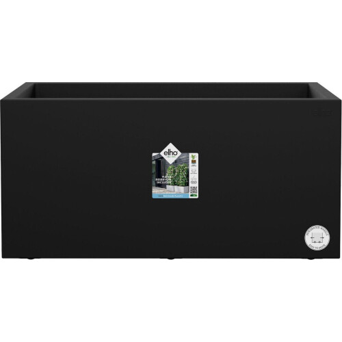 Elho Vivo Next Lang 80 - Plantenbak Staand - 100% Gerecycled Plastic - L 78.0 x H 37.9 cm - Living black