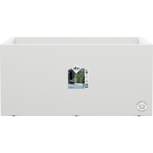Elho Vivo Next Lang 80 - Plantenbak voor Binnen&Buiten - 100% Gerecycled Plastic - L 78.0 x H 37.9 cm - Wit Tweedehands