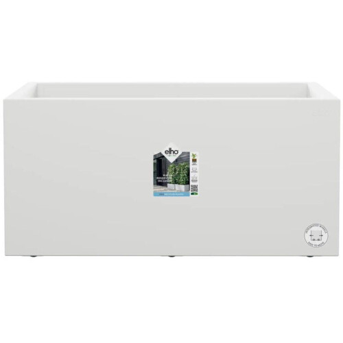 Elho Vivo Next Lang 80 - Plantenbak voor Binnen&Buiten - 100% Gerecycled Plastic - L 78.0 x H 37.9 cm - Wit