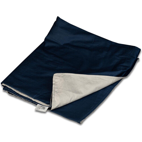 Ella - Hoes verzwaringsdeken 5kg - 120x180cm - Biologisch katoen - Blauw & grijs