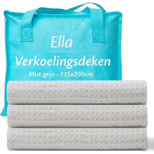 Ella Koeldeken 135x200 cm - 100% Bio-Tencel - Zelfkoelende deken - Mistig grijs Tweedehands