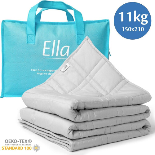 Ella Verzwaringsdeken 11kg - 150x200cm - OEKO-TEX Katoen - Lichtgrijs