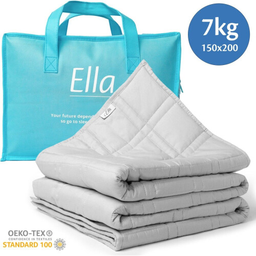 Ella Verzwaringsdeken 7kg - 150 x 200cm - OEKO-TEX Katoen - Lichtgrijs