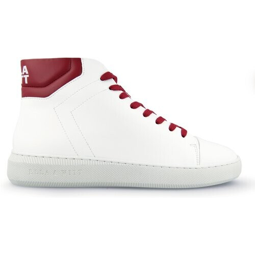 Ella & Witt dames vegan High Top Sneaker Adams Wit & Rood Tweedehands