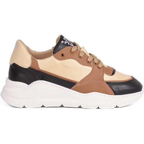 Ella & Witt dames vegan Sneaker Goodall Ii Zwart, Bruin & Beige Tweedehands