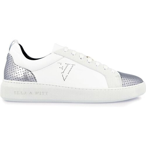 Ella & Witt dames vegan Sneaker Nikola Zilver & Wit Tweedehands