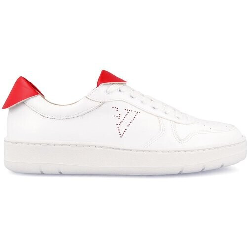 Ella & Witt mannen vegan Davis Sneaker Wit & Rood Tweedehands