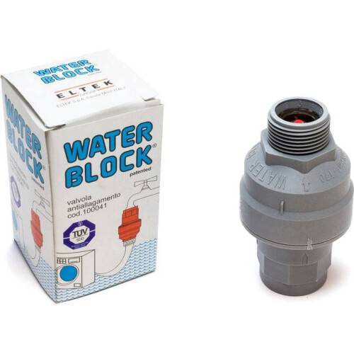 Eltek 100041 - Waterstop voor Wasmachine en Vaatwasser - Instelbaar tot 50 liter - Grijs Tweedehands