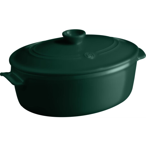 Emile Henry Ronde Kookpot - FLAME® keramiek - 28 cm - Donkergroen