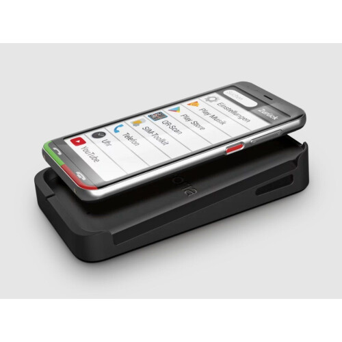 Emporia SUPEReasy - Smartphone - 12,6 cm (4.95") 3 GB RAM 32 GB opslag 13 MP camera Android 10 Zwart Tweedehands