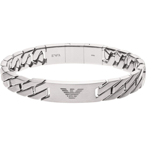 Emporio Armani EGS2435040 - Herenarmband - 17,5 tot 19,5 cm - Zilver