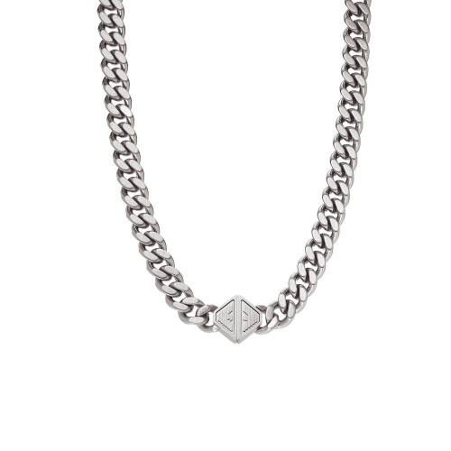 Emporio Armani EGS3131040 - Heren Collier - Schakelketting 50 cm - Zilverkleurig
