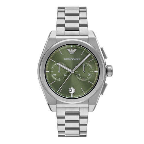 Emporio Armani Heren Horloge - Polshorloge - Chronograaf - Groen 43 mm