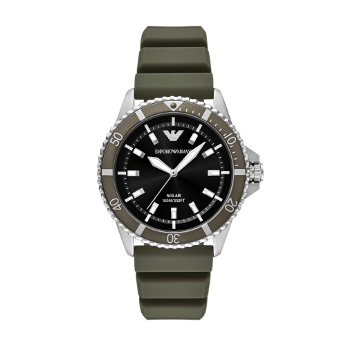 Emporio Armani WORLD EXPLORER - Heren Horloge 42 mm - Zonne-energie - Zilverkleurig Tweedehands