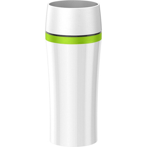 Emsa TRAVEL MUG FUN - Thermobeker 0.36 L - Dubbelwandig 100% lekvrij - Wit/Groen