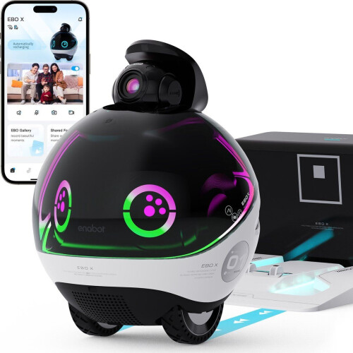 EnaBot EBO X - Bewakingscamera - 8MP 4K Camera - Alexa ondersteuning - Stembesturing Tweedehands