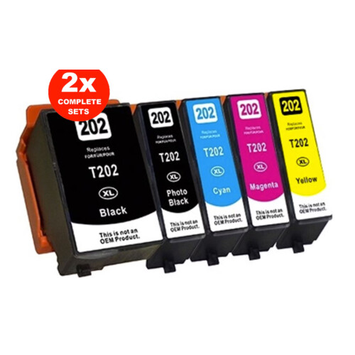 Epson 202XL - Inktcartridges - Hoge Capaciteit - Zwart (2 stuks) Tweedehands