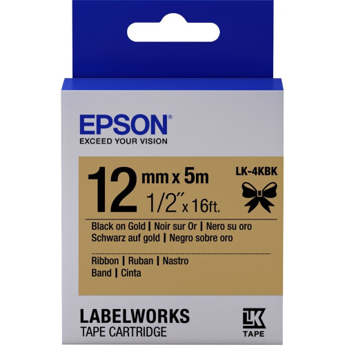 Epson C53S654001 - Printerlabels - Waterbestendig - Gouden Zwart