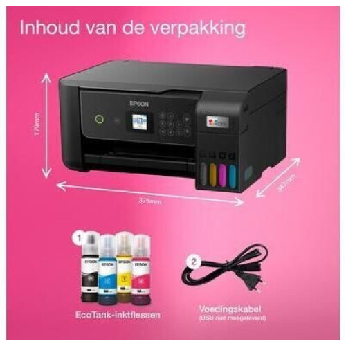 Epson EcoTank ET-2870 - A4 multifunctionele Wi-Fi-printer - 90% inktkostenbesparing - kleur