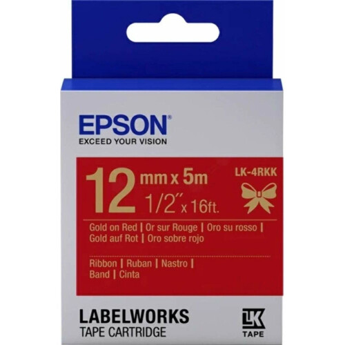 Epson LK-4RKK - Originele inkt cartridge - Waterbestendig - Rood