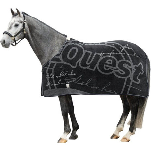 EQUEST Paardendeken - Dralon Globe Editie - 181x177x1 cm - Zwart