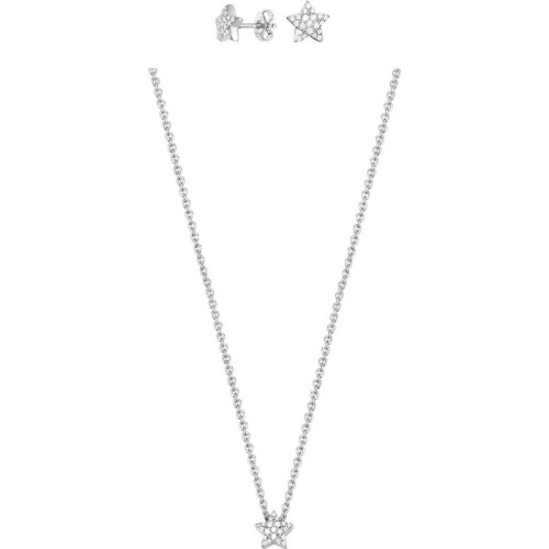 Esprit Petite Star - Sieraden geschenkset - Ketting 40cm + Oorbellen - Zilver