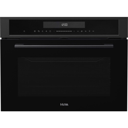 ETNA CM650MZ - Inbouw Combimagnetron - Mat Zwart - 45cm - Turbo-hetelucht 50-250°C - 50 Liter - Grill
