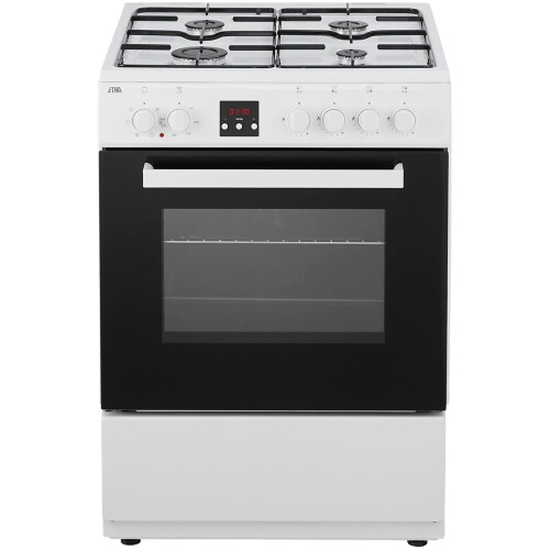 Etna FGV561WIT - Gas/Electro Fornuis - 4 Kookzones 65L Oven - Wit Tweedehands