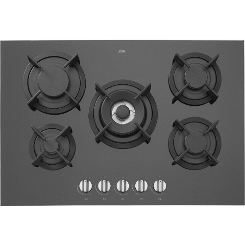 ETNA KGG673ZTA - Inbouw gaskookplaat - 5 pits - Zwart glas