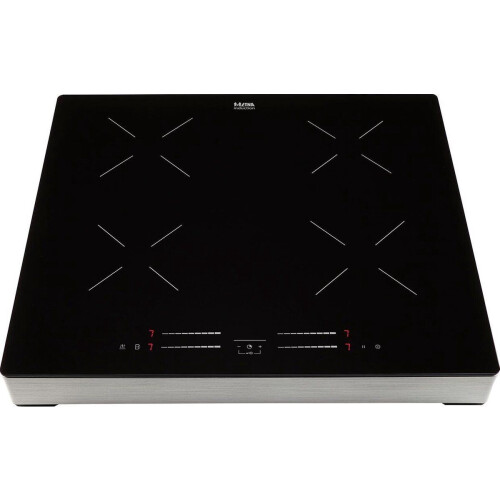 ETNA KIV264RVS - Vrijstaande inductiekookplaat - Plug&Cook - Zwart glas met RVS look Tweedehands