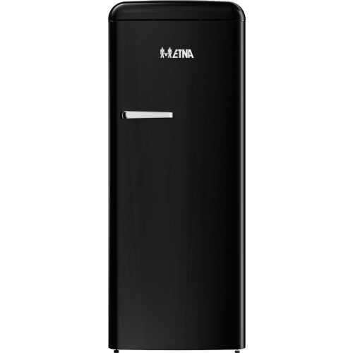 ETNA KVV7154ZWA - Retro koelkast met vriesvak - Inverter Compressor - Zwart - 154 cm