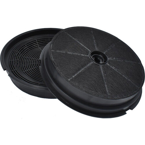 ETNA REC40 - Koolstoffilter rond - Diameter boven 172mm - Diameter onder 190mm - Zwart (2 stuks)