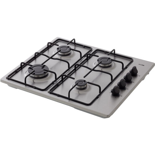 ETNA T106VRVSF - Gaskookplaat 58 cm - 2-delige branders - RVS