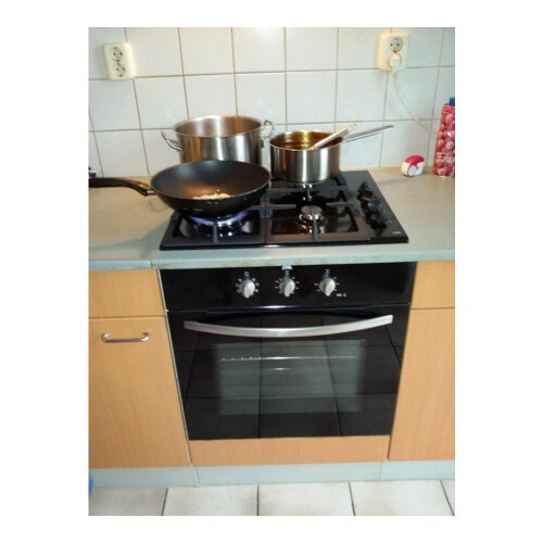 Etna T110VZTA - Gaskookplaat - 4-pits - Hoogglans zwart - 60 cm Tweedehands