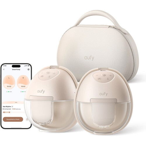 eufy Baby S1 Pro - Draagbare Borstkolf - HeatFlow™ Verwarmingstechnologie - Flesh-colored