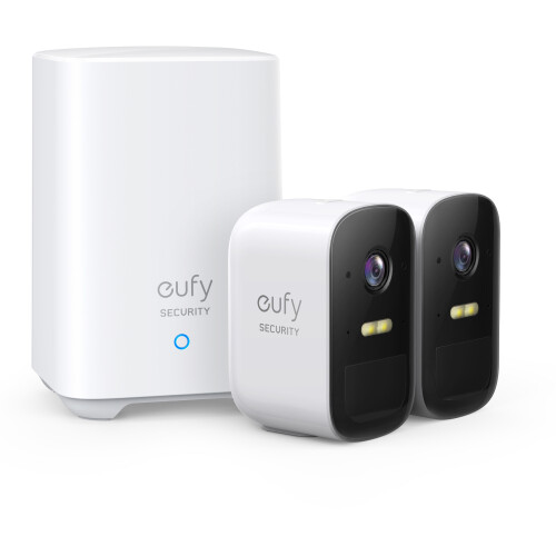 Eufy Cam 2C - Draadloze Beveiligingsset - 2 Camera's 1080p - Wit