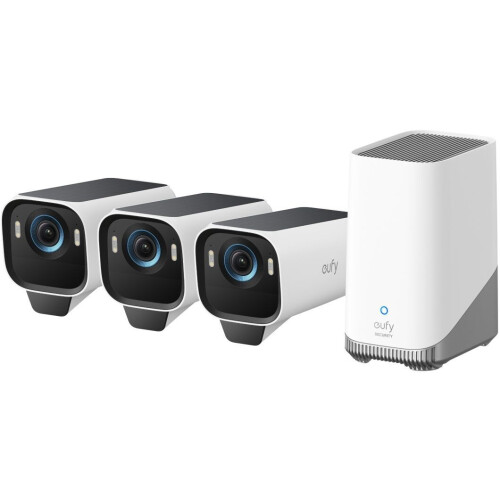 Eufy EufyCam S3 Pro - Bewakingscamera - 3-pack met HomeBase 3 (3-pack)