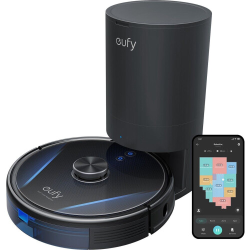 Eufy RoboVac LR30 Hybrid+ - Robotstofzuiger - 3000Pa zuigkracht iPath Laser Navigation - Zwart Tweedehands