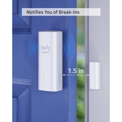eufy Security Entry Sensor - Deur/raam sensor - Alarm bij openen/sluiten - Wit