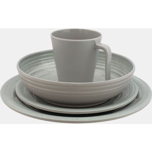 Eurotrail Altea 16 dlg. Melamine Antislip Servies Lichtgrijs Tweedehands